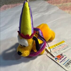 Vintage RARE Tokyo DisneyLand 15th Anniversary Pluto Plush Pin NWT Japan